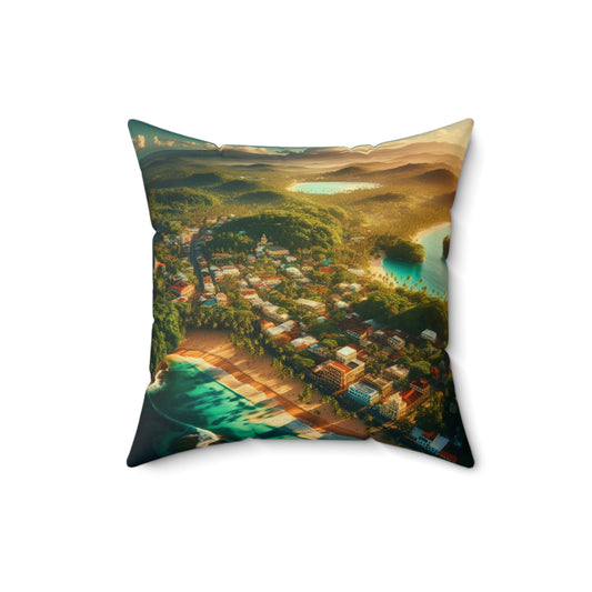 Cozy Decorative Pillow, Puerto Rico Themed Cushion, Modern Home Décor, Perfect for Gifts, Travel Enthusiast Present, Coastal Living Accent