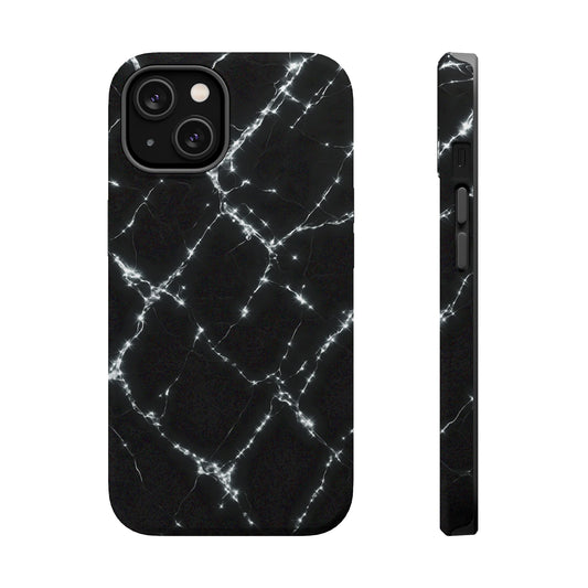 black marble Magnetic Phone Cases for Stylish Protection, Marbled Design, Unique Gift, Phone Accessories, Modern Tech Style