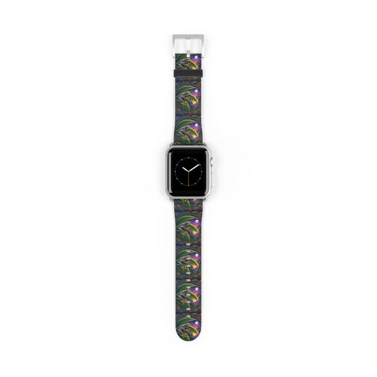 Artistic Watch Band Coqui Boricua: Colorful Abstract Design, Watch Strap, Wrist Accessory, Unisex Gift, Fashionable Wear