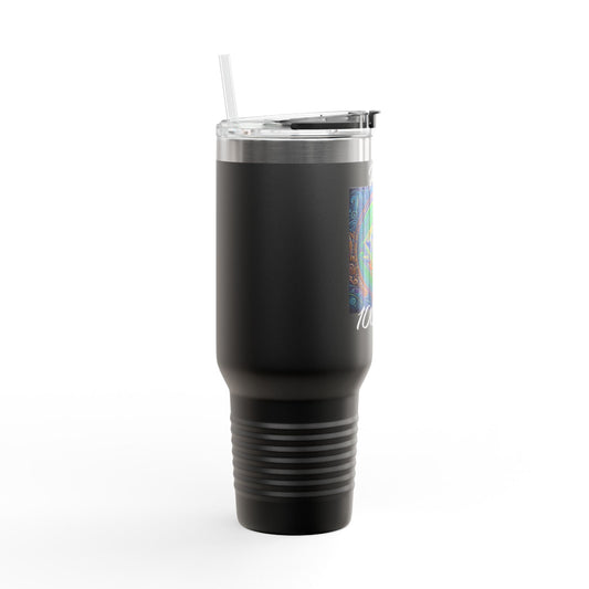 Coqui Boricua Colorful Insulated Travel Mug, 40oz – Perfect for Coffee Lovers, Outdoor Adventures, Gifts, and Daily Hydration